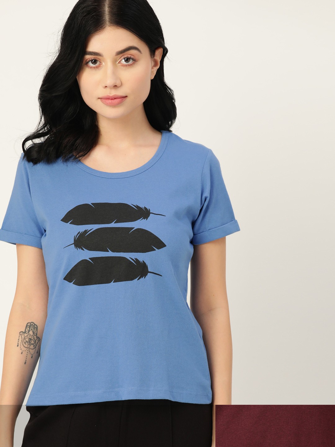 

ETC Women Pack of 2 Printed Lounge Tshirts, Multi