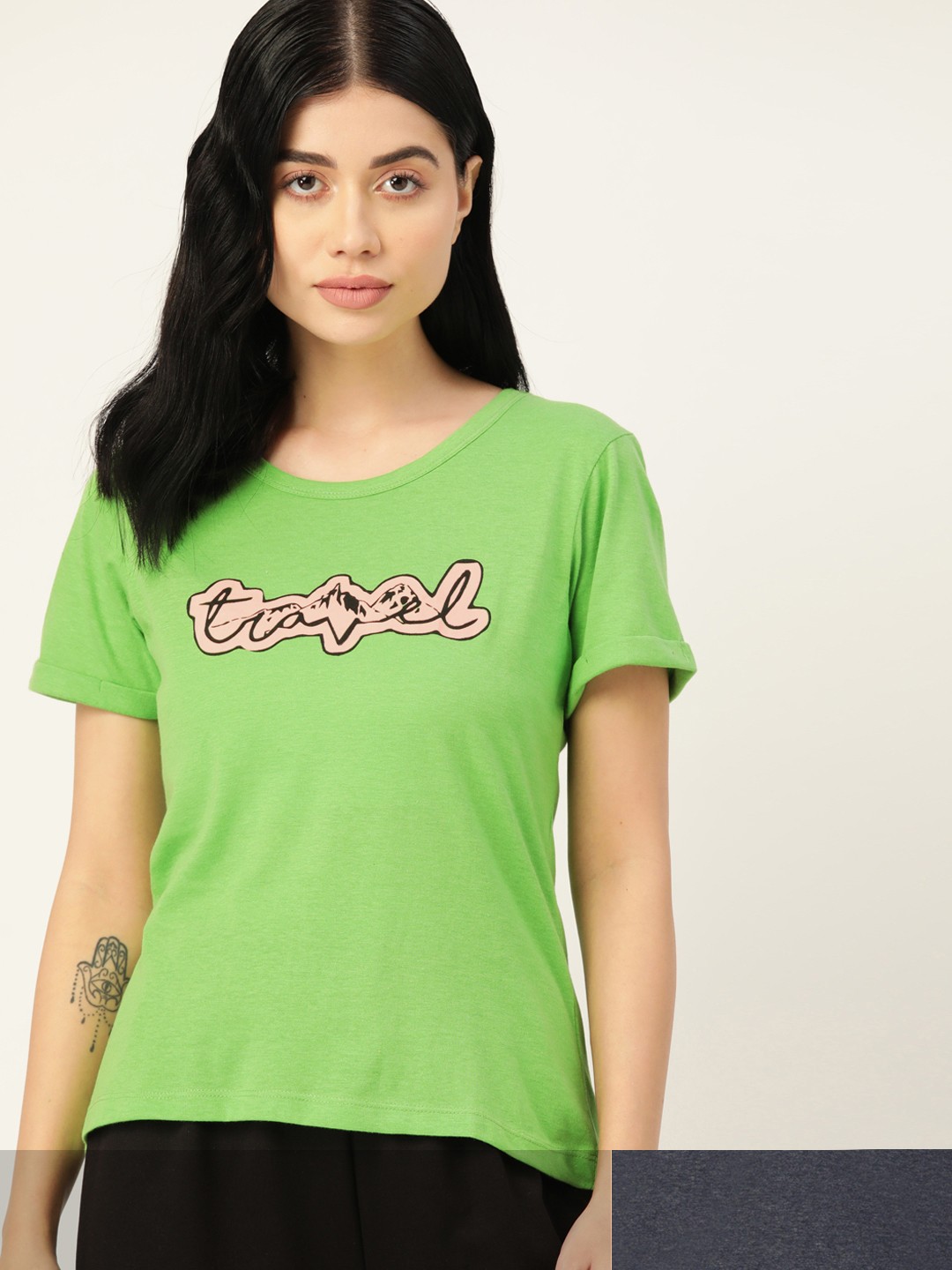 

ETC Women Pack of 2 Printed Lounge Tshirts, Multi