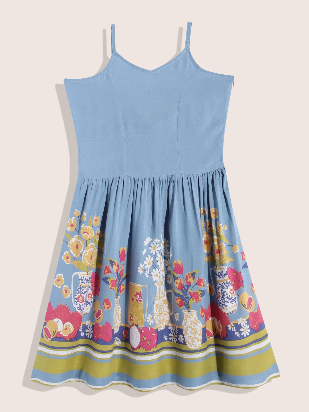 

Sangria Teen Girls Floral Print Fit & Flare Dress, Blue