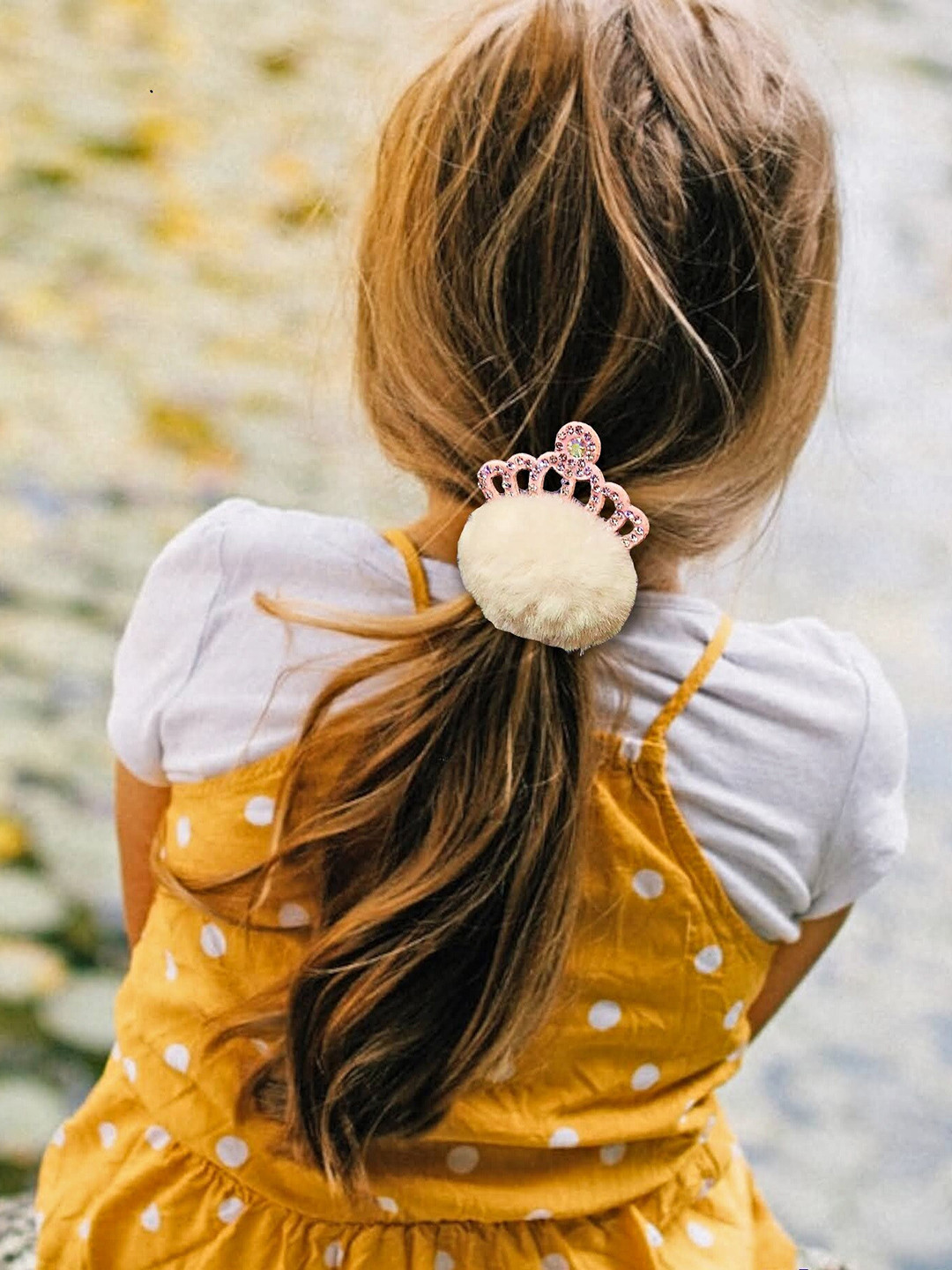 

Proplady Girls White & Purple Embellished Ponytail Holders