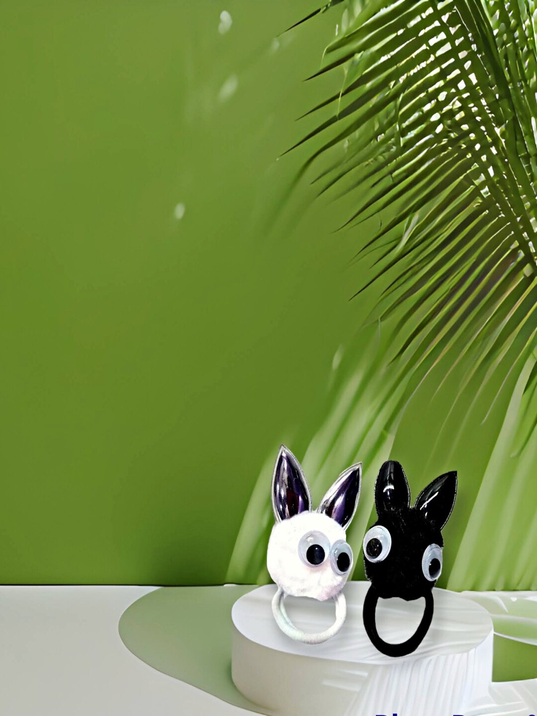 

Proplady Girls White & Black Set of 2 Embellished Ponytail Holders