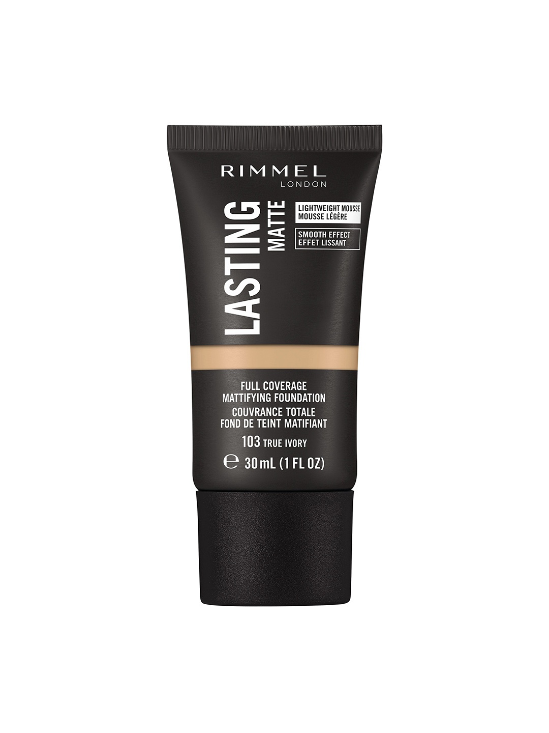 

Rimmel London Lasting Matte Foundation - True Ivory-30ml, Brown