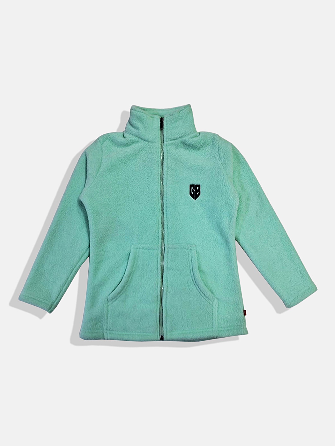 

GAME BEGINS Girls Premium Cotton High Neck Sweatshirt, Green