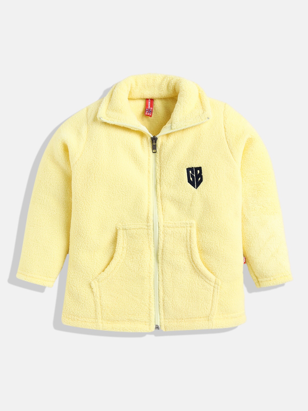 

GAME BEGINS Girls Premium Cotton High Neck Sweatshirt, Yellow