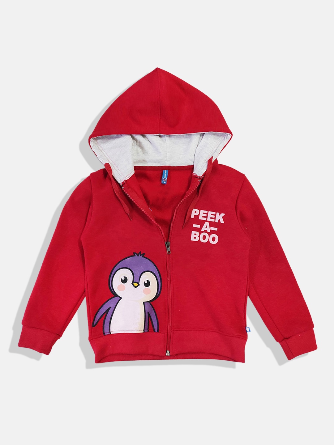 

GAME BEGINS Boys Printed Hooded Premium Cotton Sweatshirt, Red