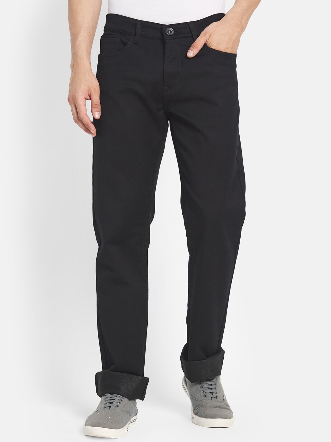 

Octave Men Black Clean Look Mid Rise Jeans