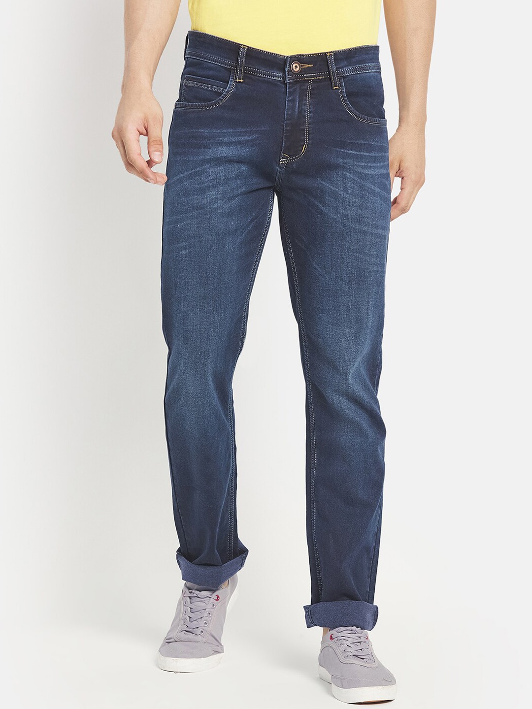 

Octave Men Blue Light Fade Cotton Jeans