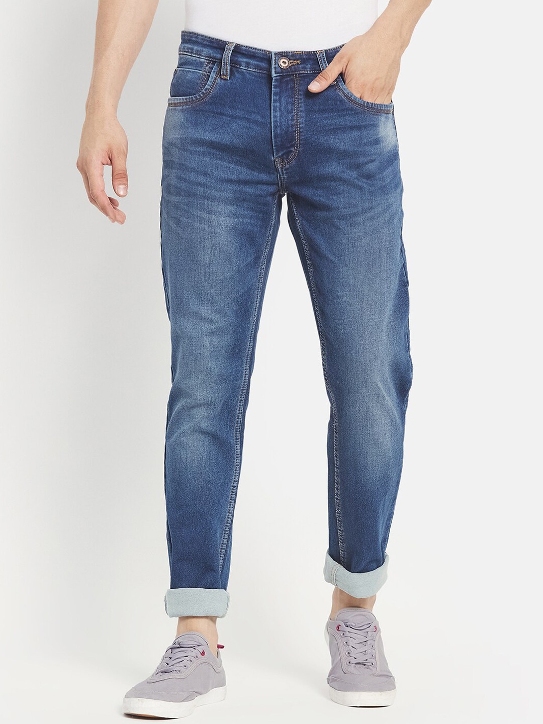 

Octave Men Blue Light Fade Regular Fit Mid-Rise Jeans
