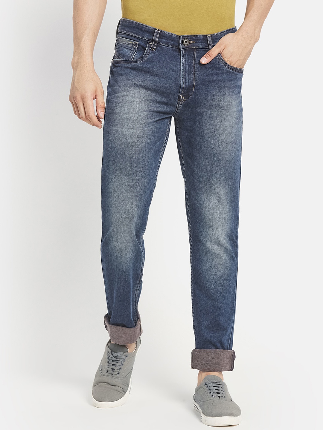 

Octave Men Blue Heavy Fade Regular Fit Mid-Rise Jeans
