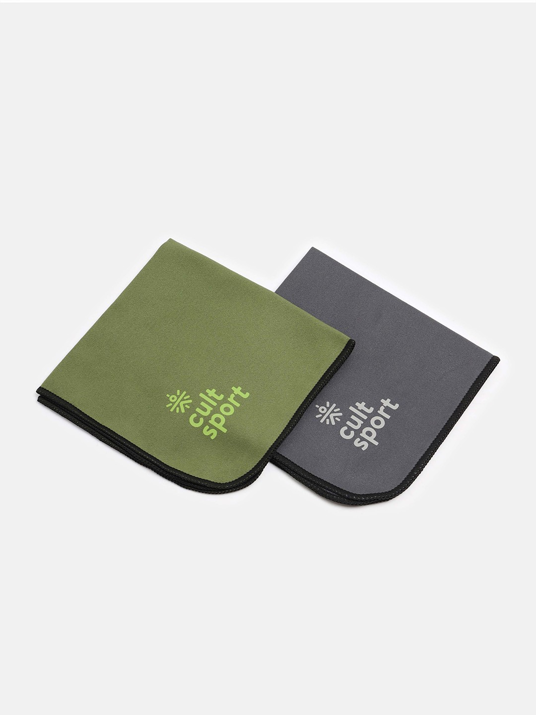 

Cultsport Set Of 2 Solid Hand Towels, Grey