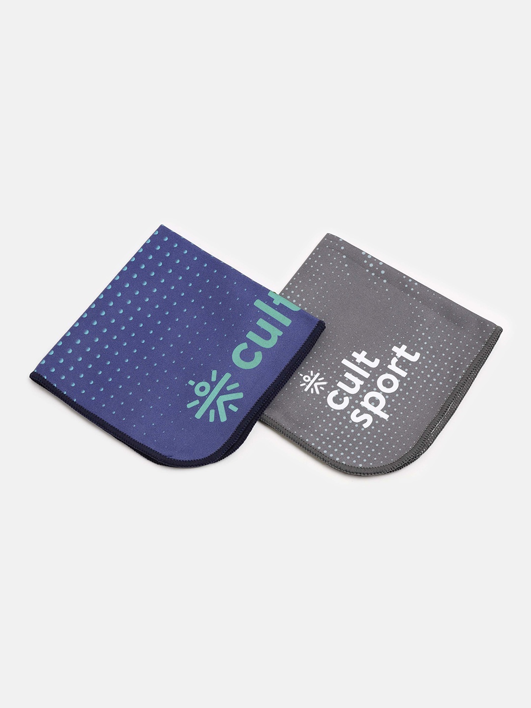 

Cultsport Pack of 2 Blue & Grey Super Absorbent Hand Towels