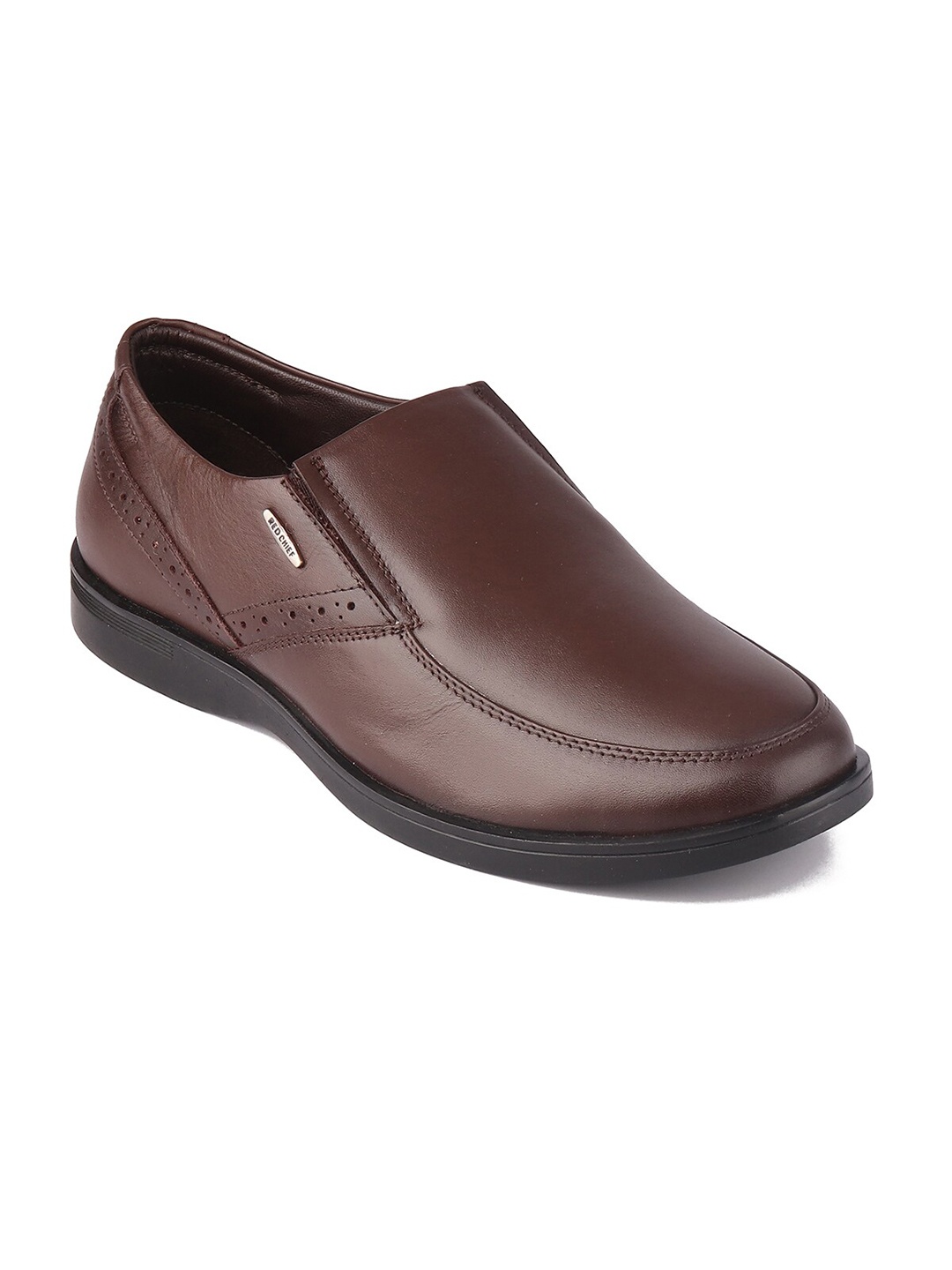 

Red Chief Men Brown & Black Leather Shoe-Style Sandals