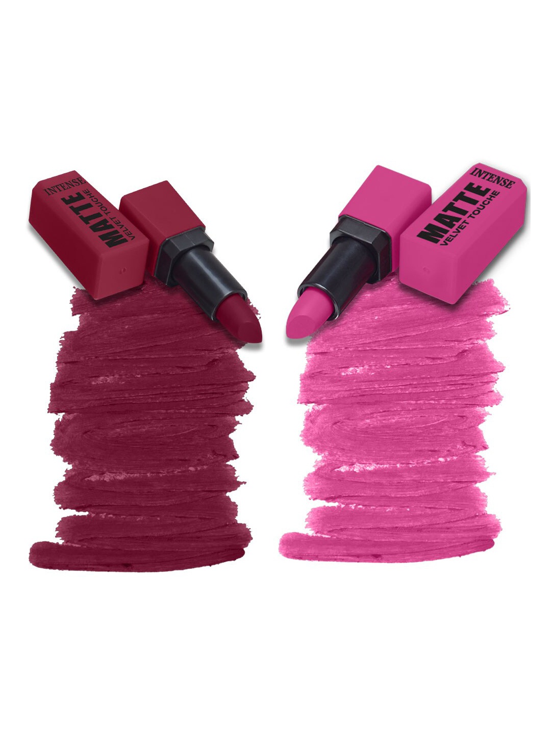 

FORFOR Set Of 2 Waterproof Long Last Intense Matte Lipstick 3.5ml, Pink