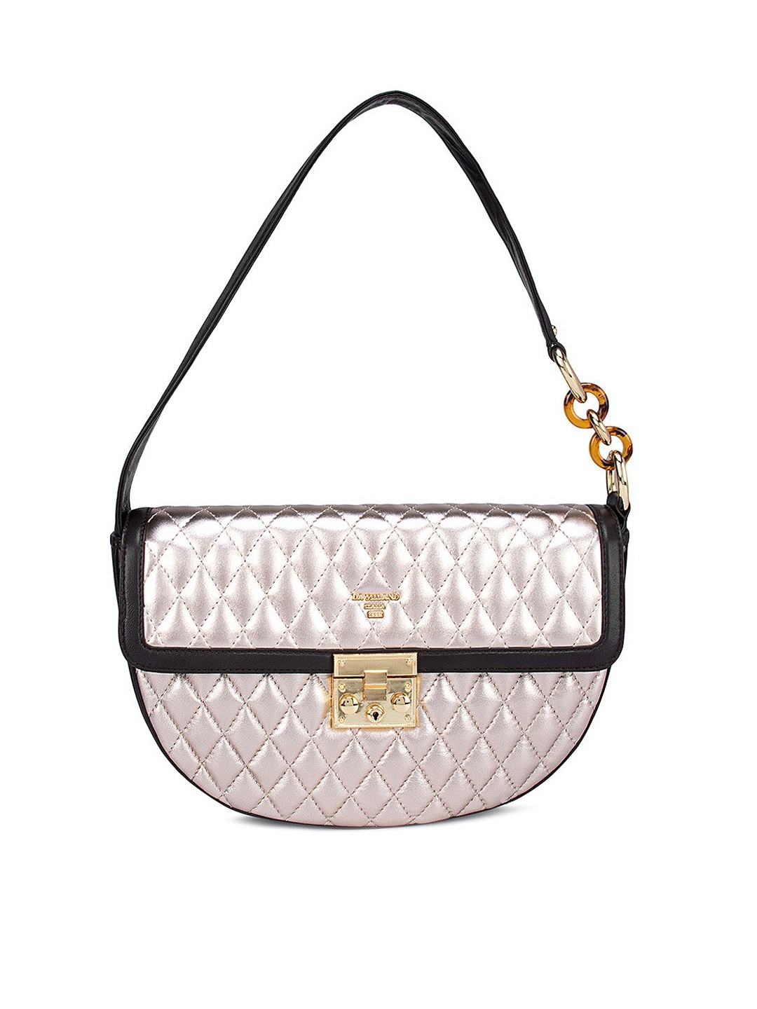 

Da Milano Gold-Toned Leather Structured Sling Bag