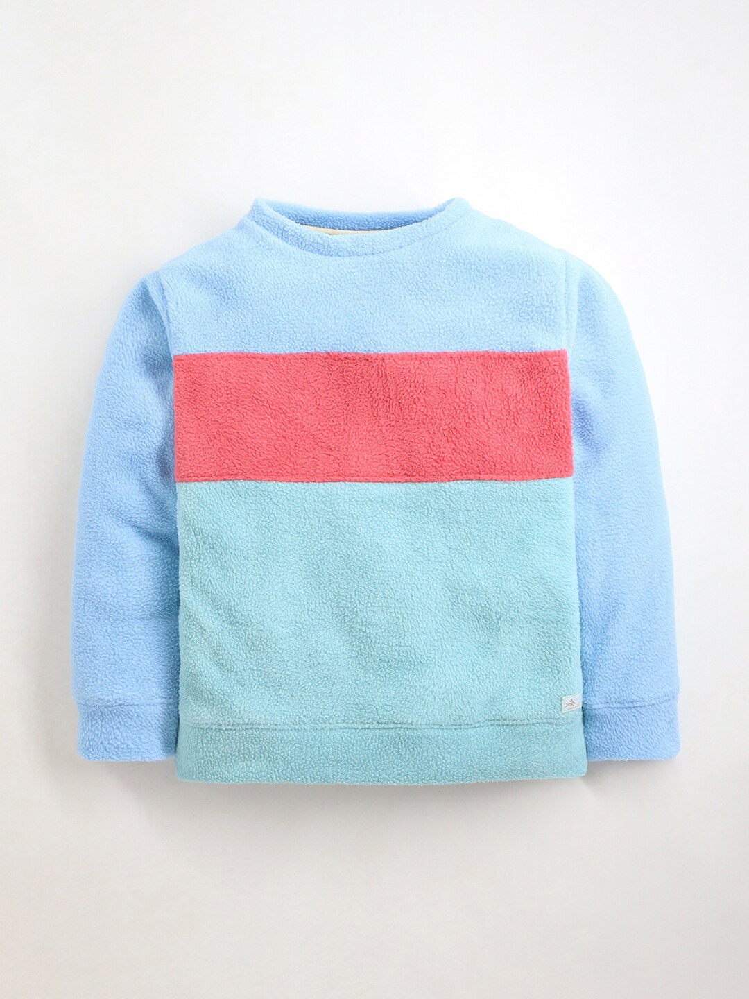 

Cherry Crumble Unisex Kids Blue Colourblocked Sweatshirt