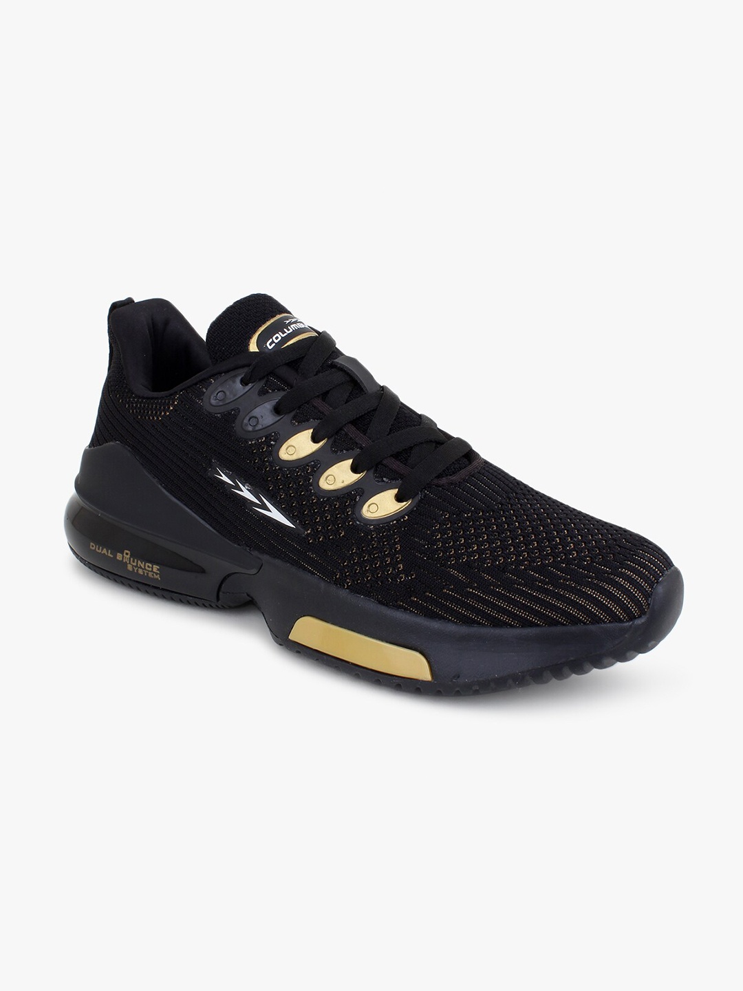 

Columbus Men Black Mesh Running Shoes