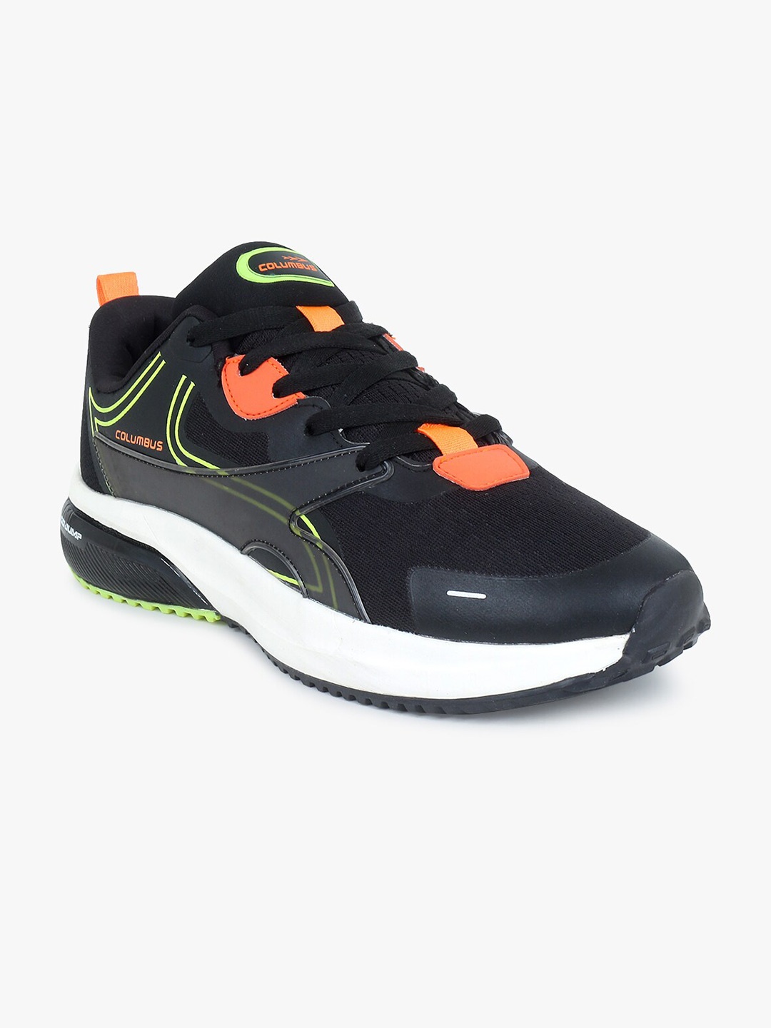 

Columbus Men Black Mesh Running Shoes
