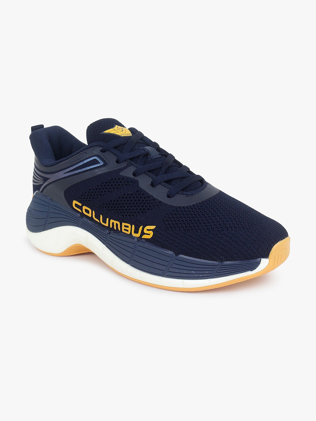 

Columbus Men Navy Blue Mesh Running Shoes