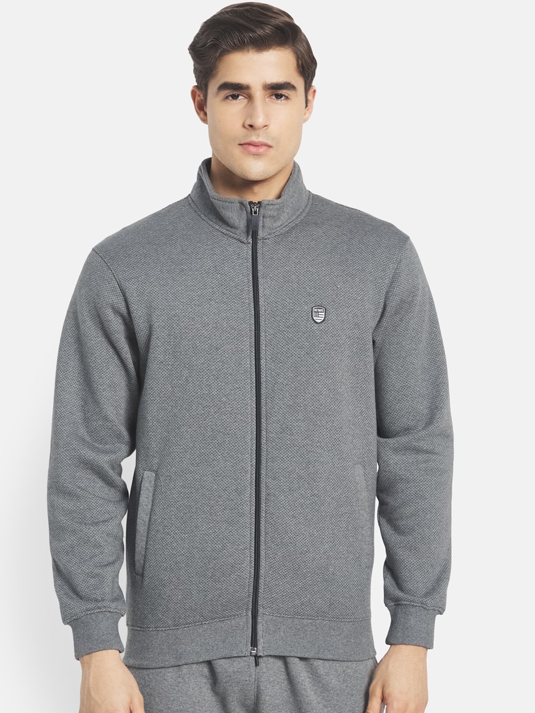 

Octave Men Grey Solid Fleece Cotton Tracksuits