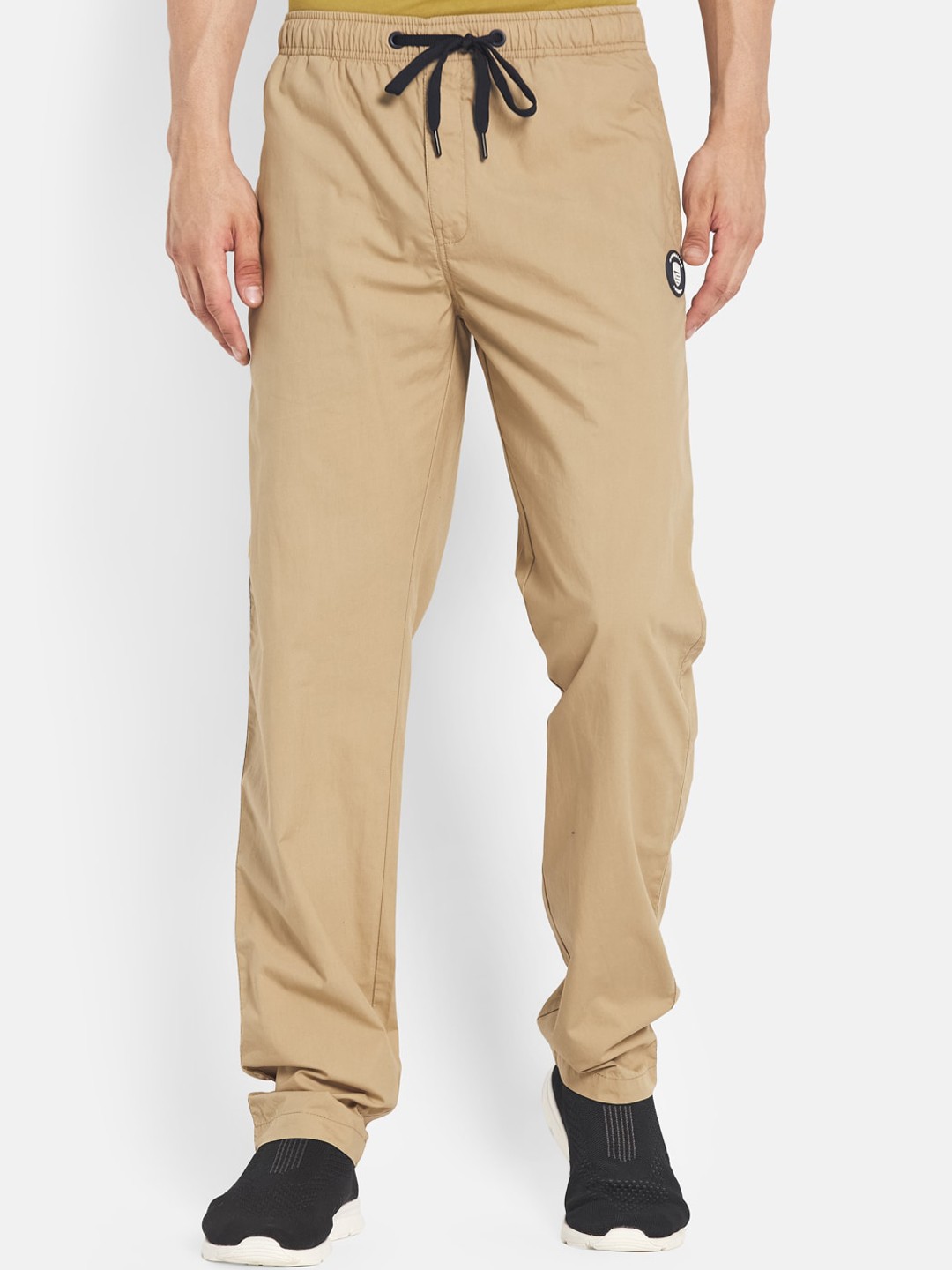 

Octave Men Khaki Solid Cotton Track Pants