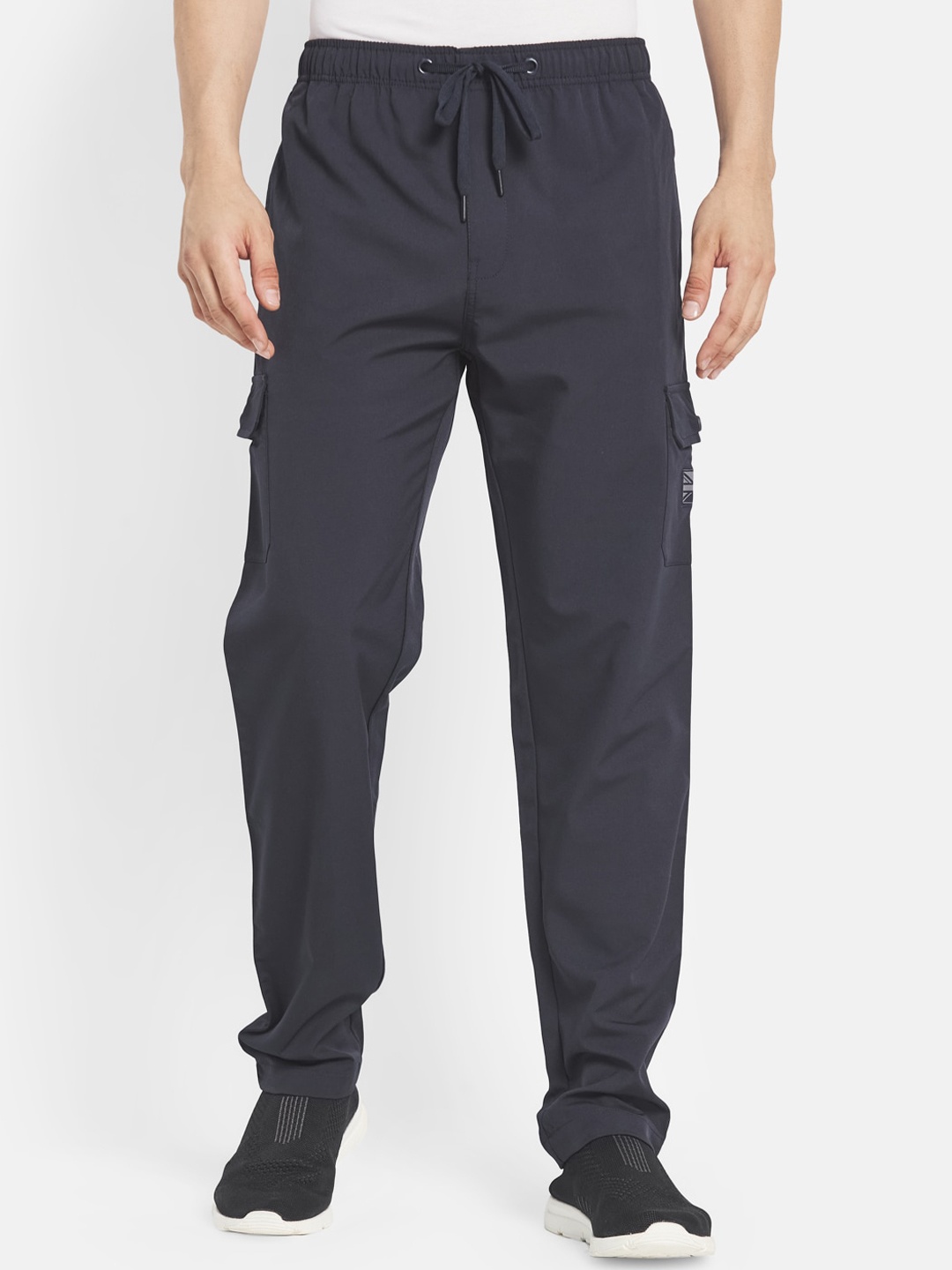 

Octave Men Navy Blue Solid Cotton Track Pants