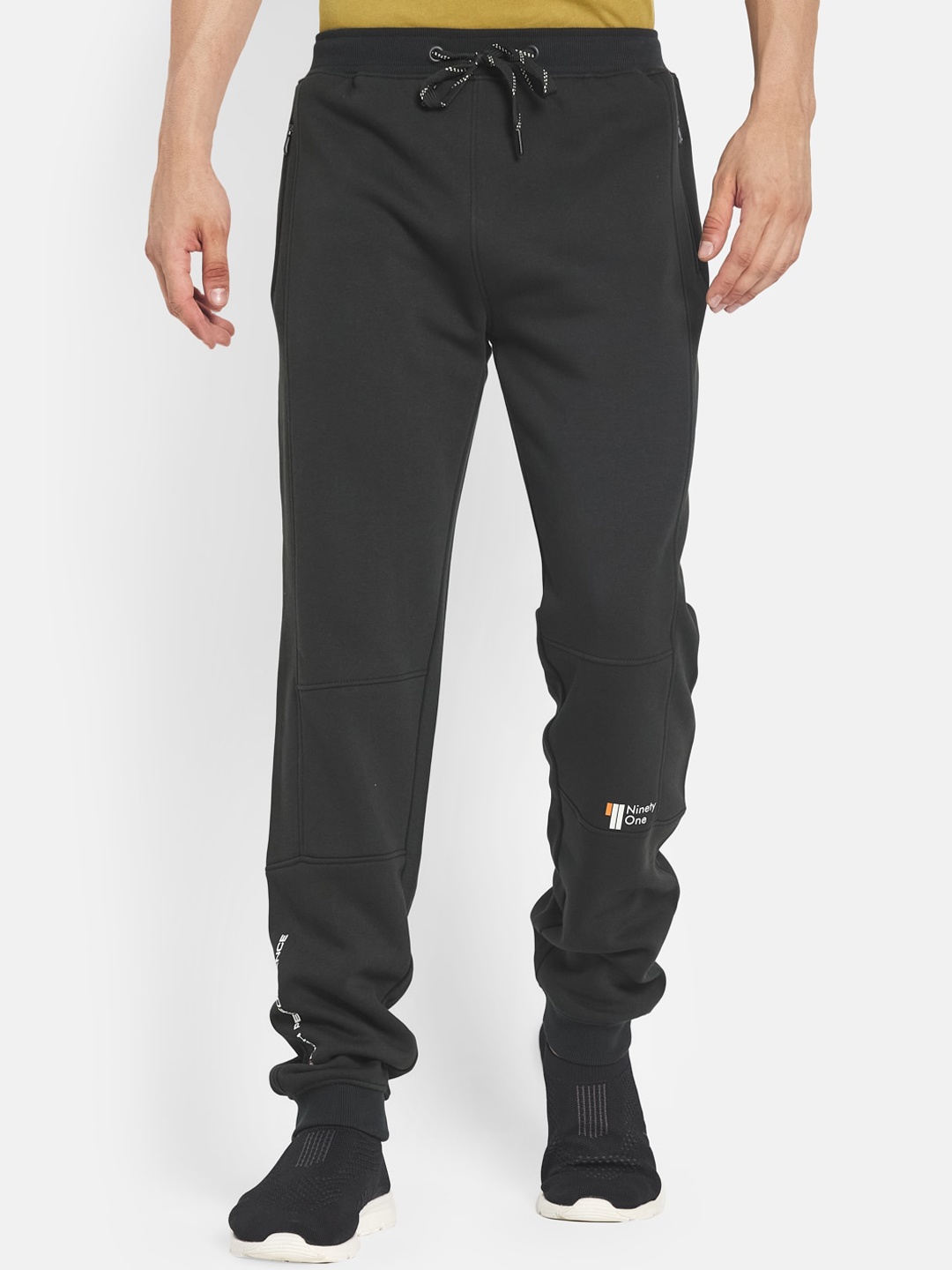 

Octave Men Olive Green Solid Cotton Joggers