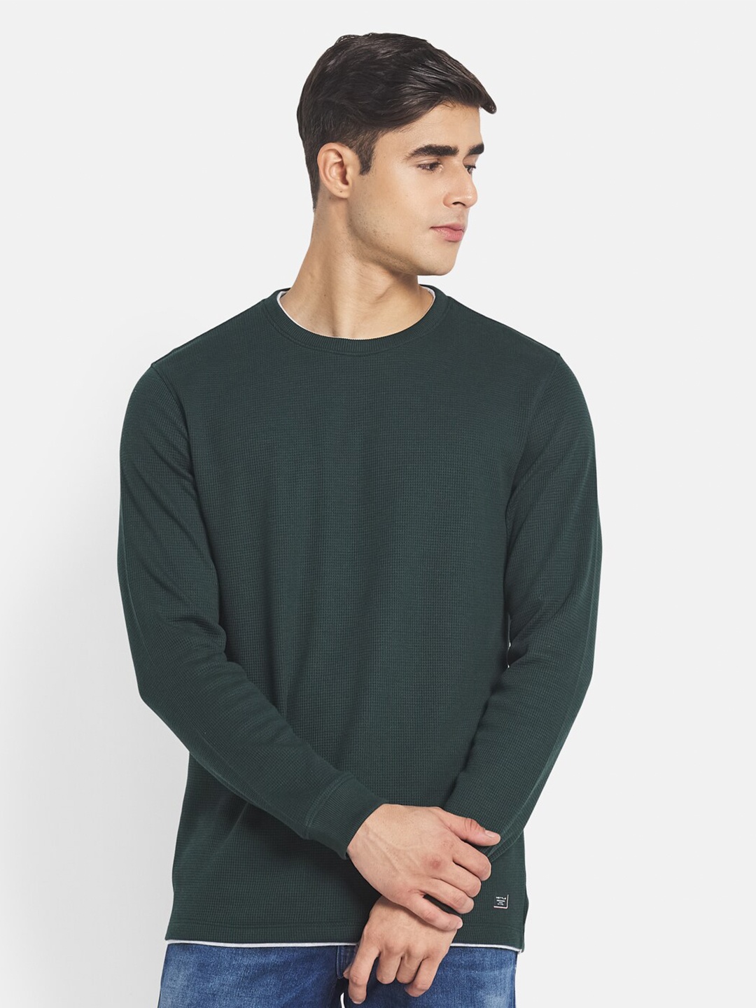 

METTLE Men Green Cotton T-shirt