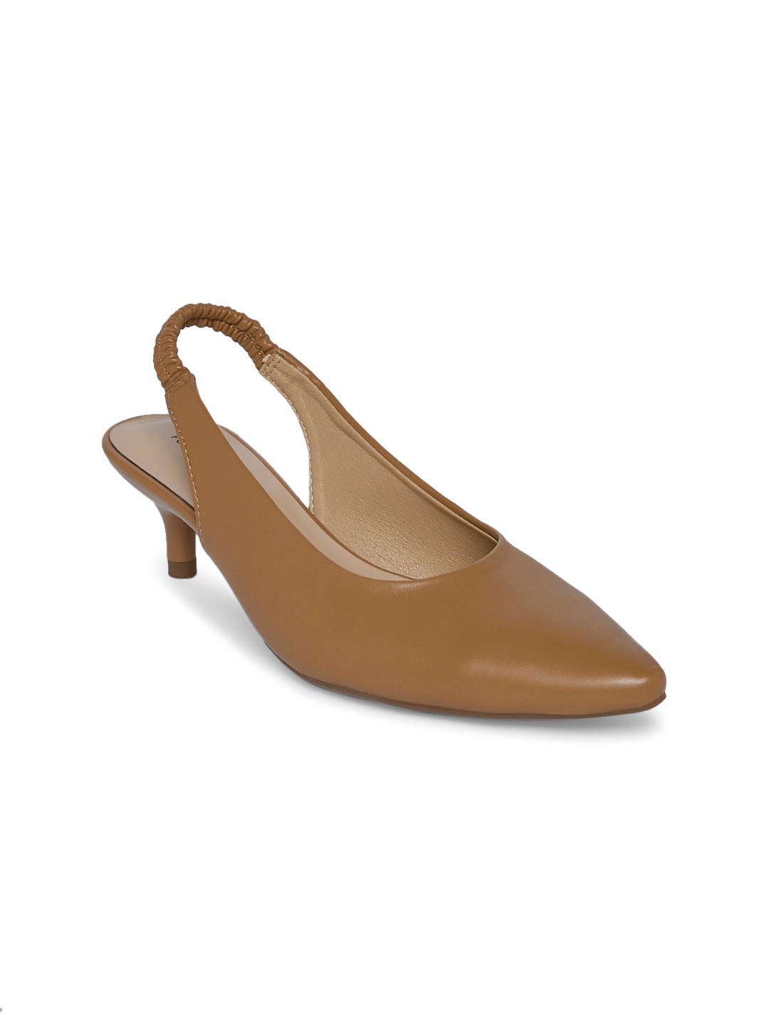

Forever Glam by Pantaloons Tan Pointed Toe Kitten Heels