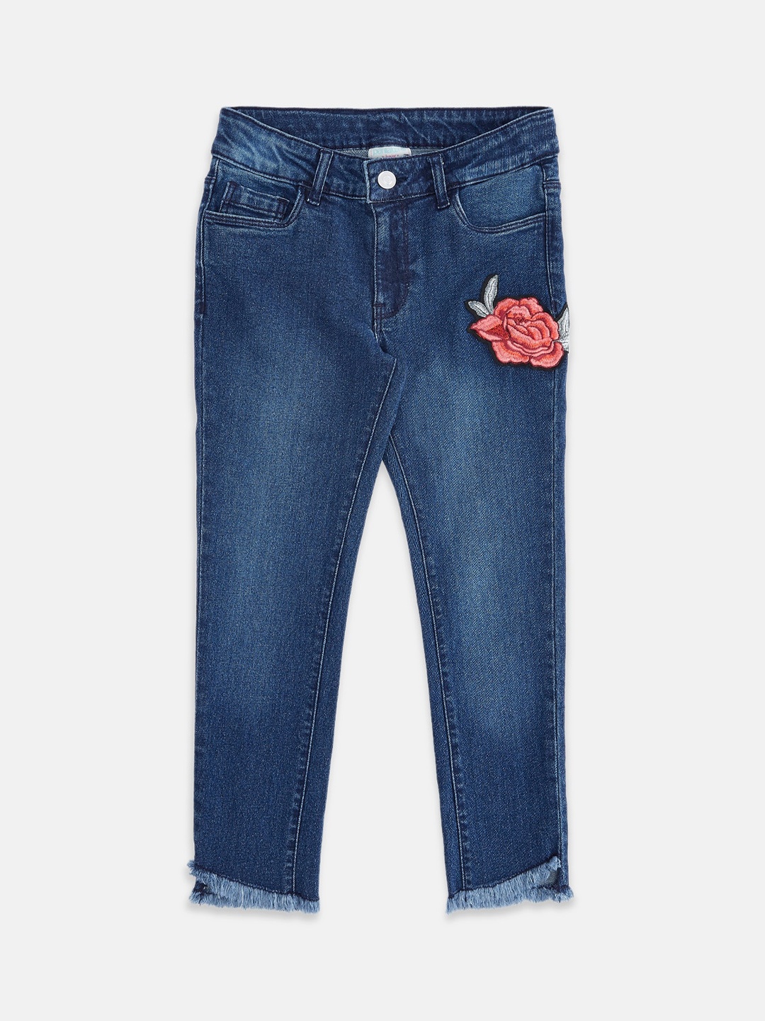

Pantaloons Junior Girls Blue Flared Light Fade Cotton Jeans