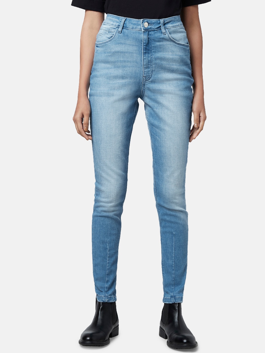 

SF JEANS by Pantaloons Women Blue Skinny Fit High-Rise Light Fade Jeans