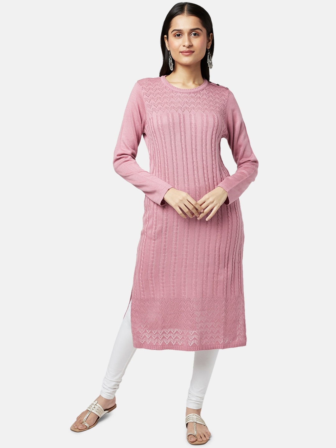 

RANGMANCH BY PANTALOONS Women Pink Striped Kurta