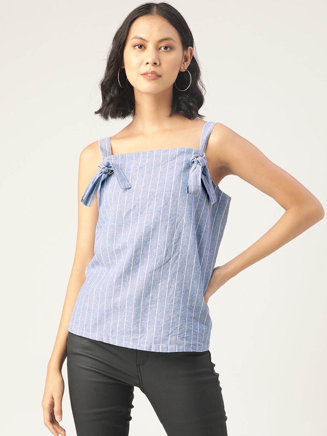 

Koton Blue & White Striped Regular Top