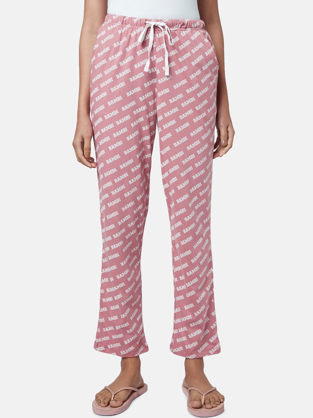 

Dreamz by Pantaloons Women Pink Printed Lounge Pants