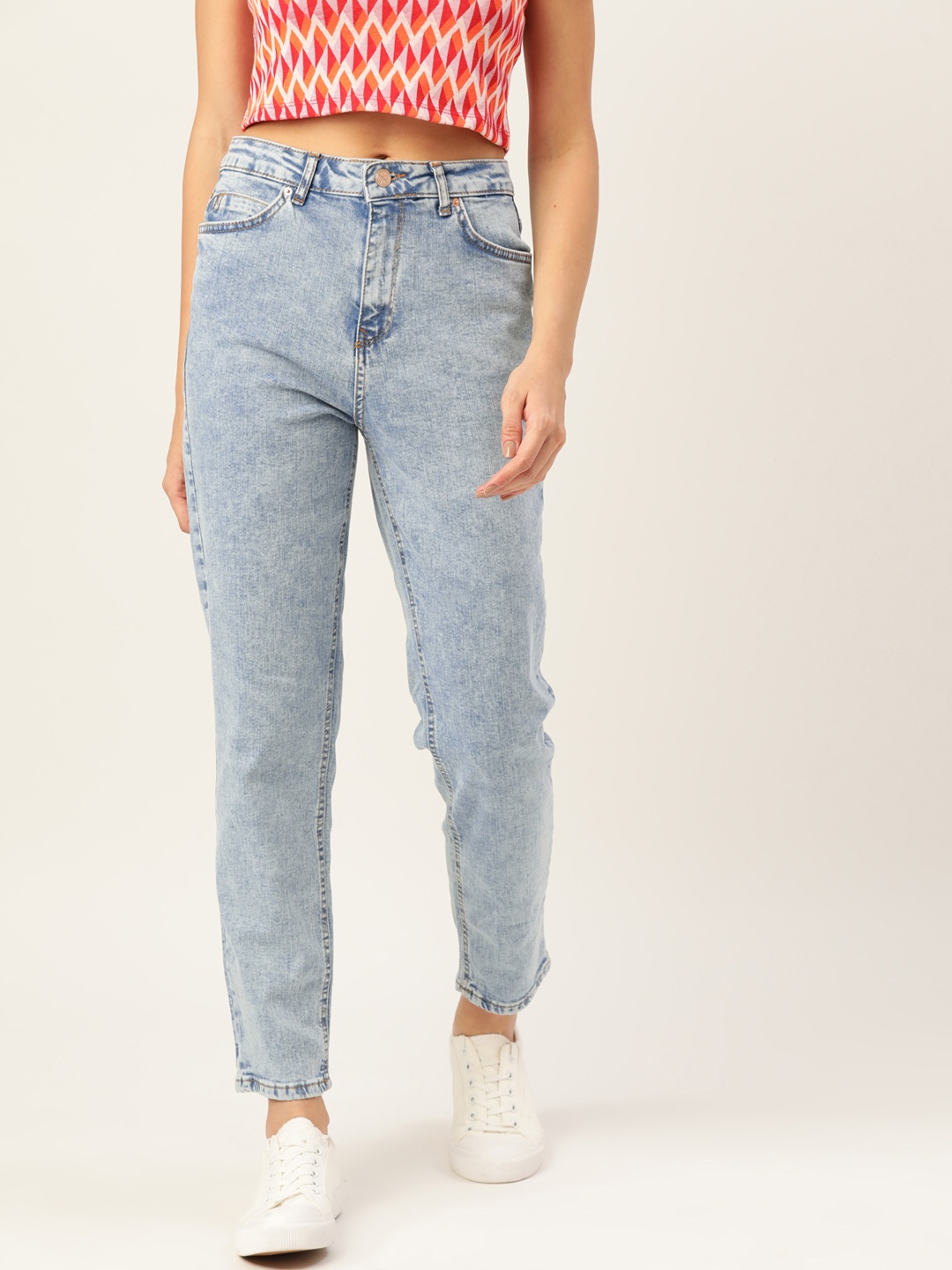 

Koton Women Blue Light Fade Mom-Fit Jeans