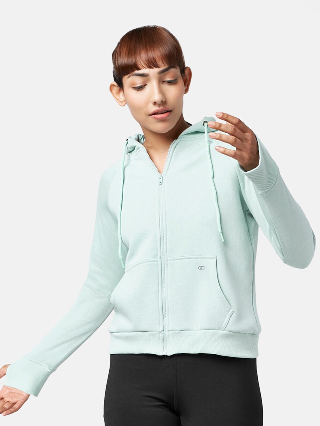 

Ajile by Pantaloons Women Green Hooded Sweatshirt
