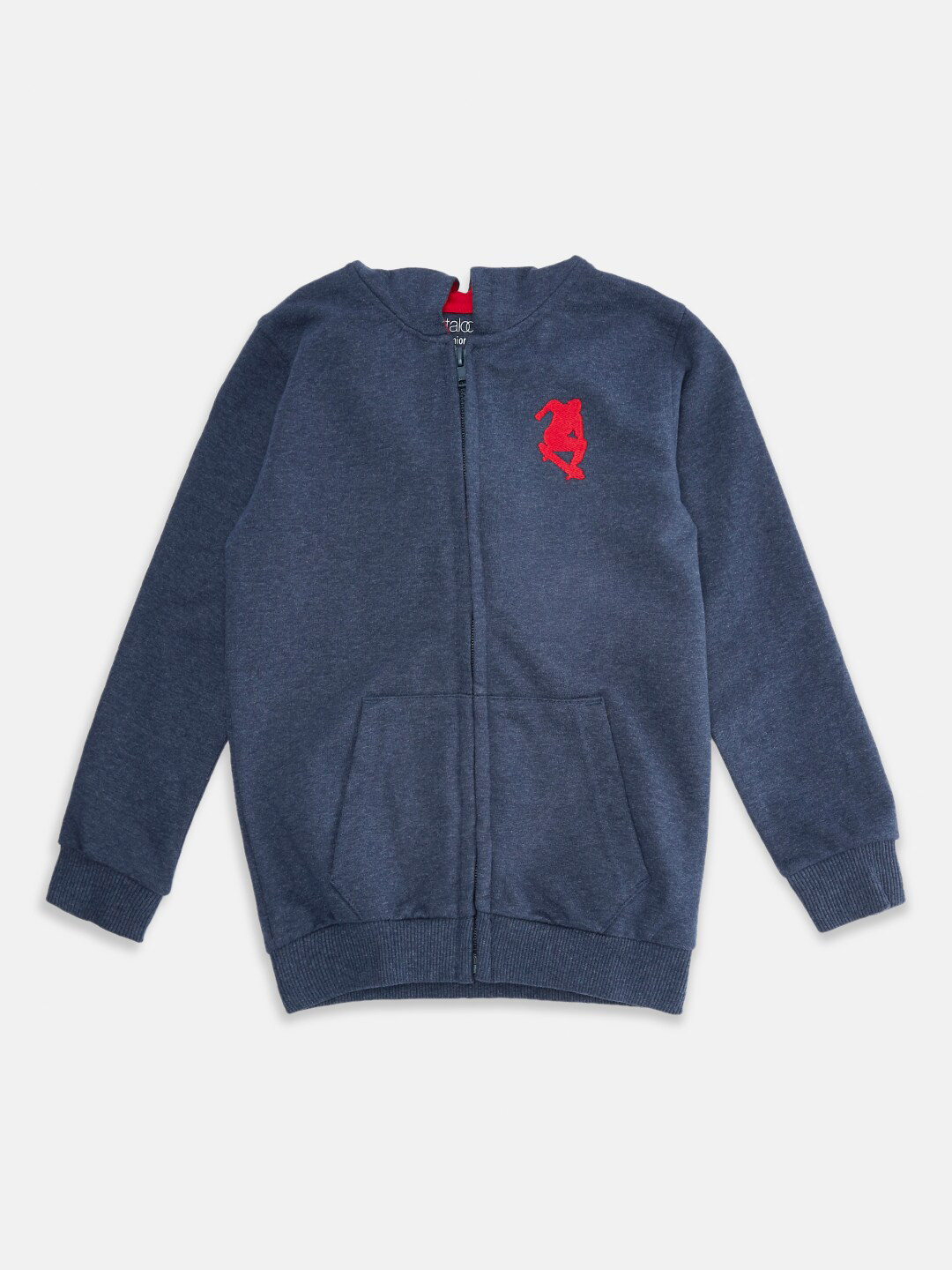 

Pantaloons Junior Boys Blue Cotton Hooded Sweatshirt