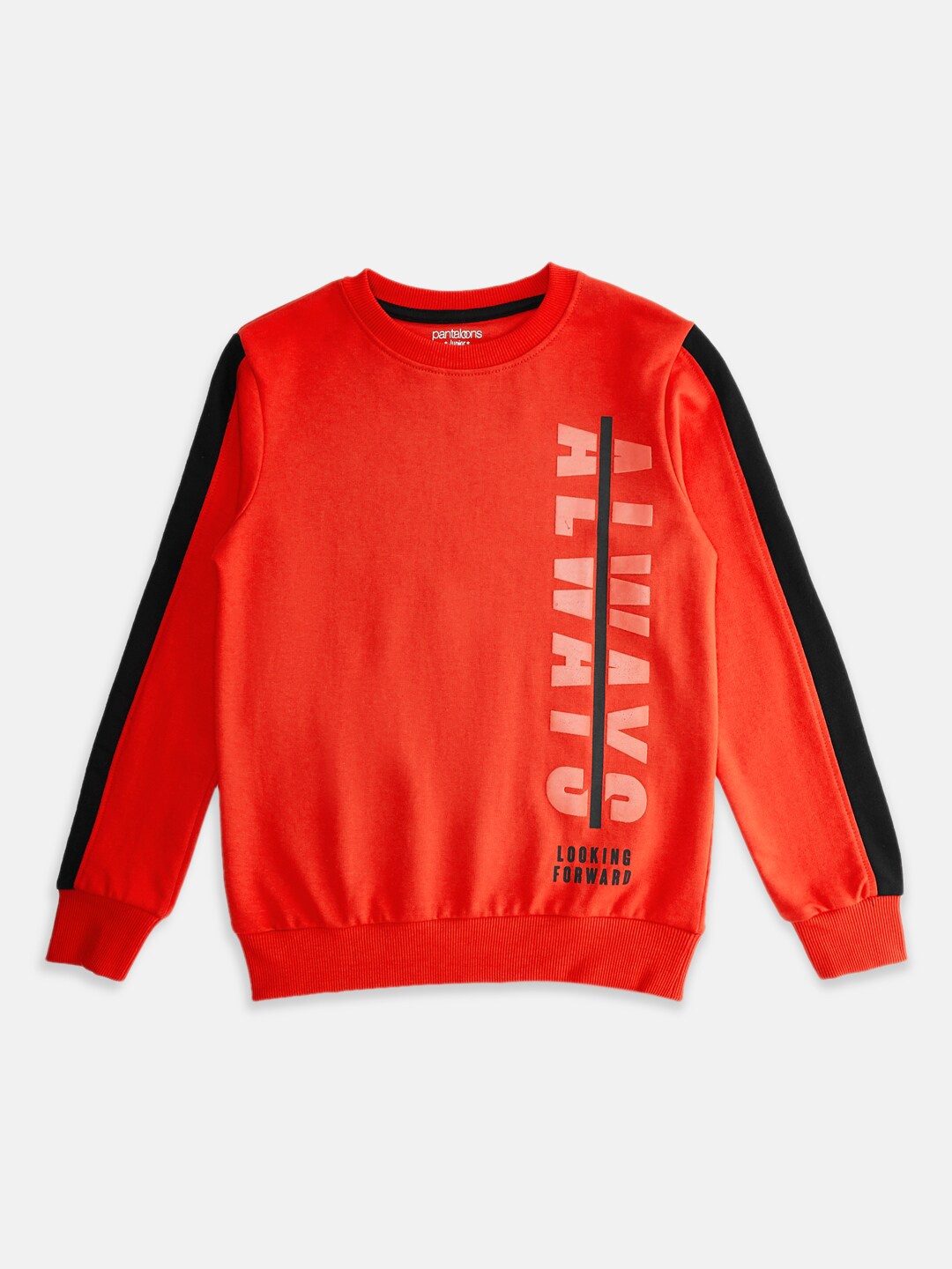 

Pantaloons Junior Boys Red Cotton Printed Sweatshirt