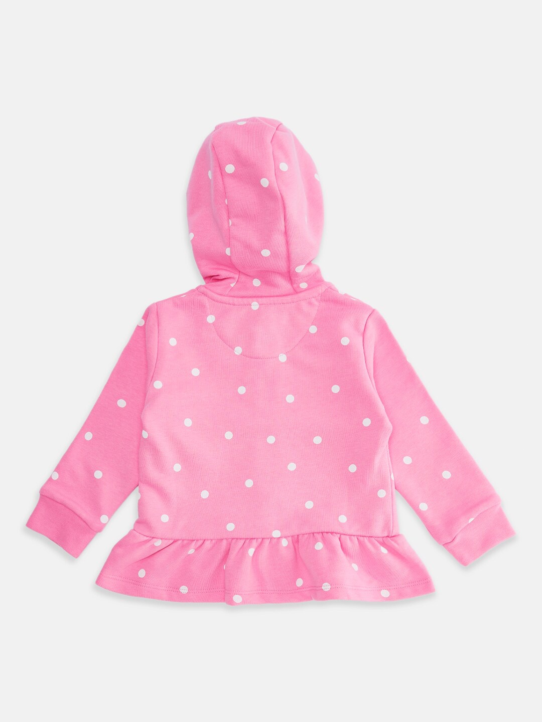 

Pantaloons Baby Girls Pink Cotton Printed Hooded Sweatshirt