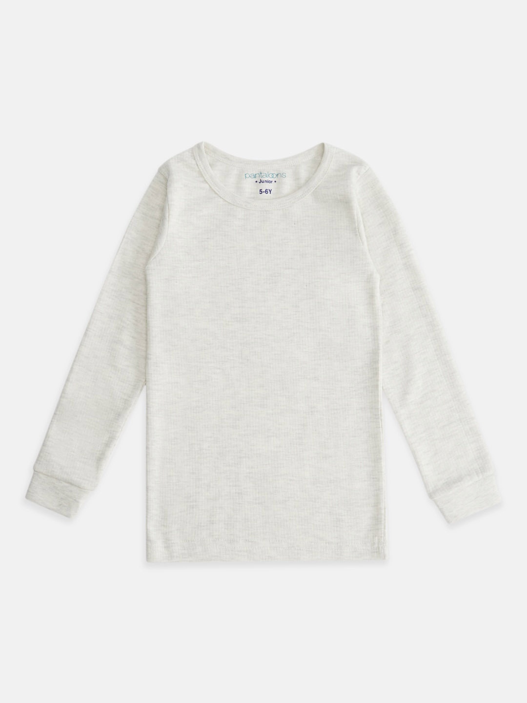 

Pantaloons Junior Girls Off White Solid Thermal Top