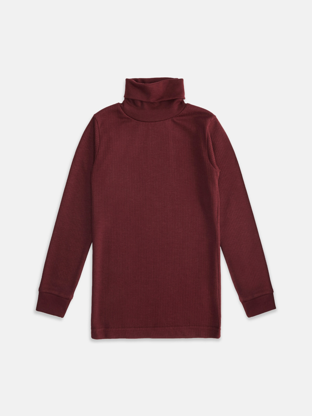 

Pantaloons Junior Boys Maroon Solid Thermal Top