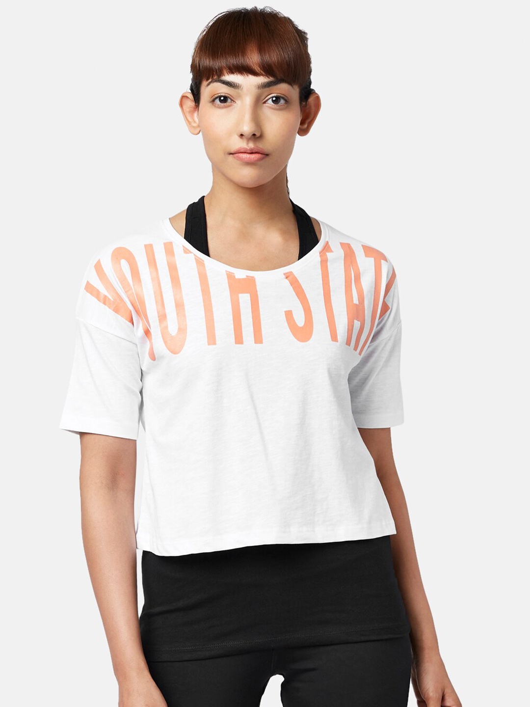 

Ajile by Pantaloons Women Black & White Printed Top