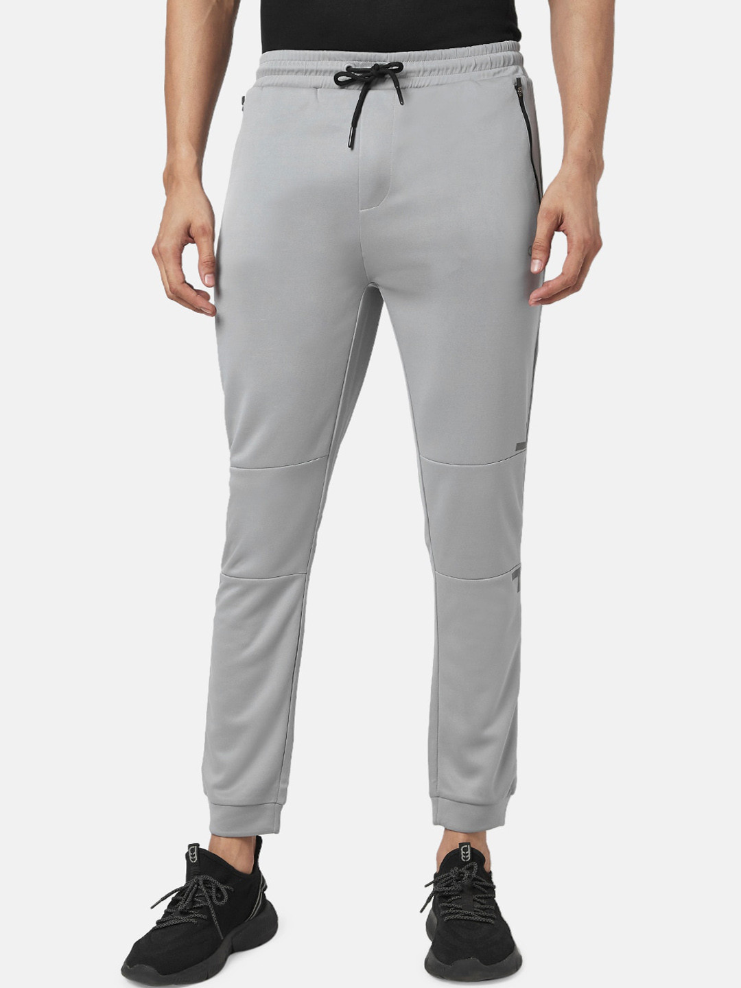 

Ajile by Pantaloons Men Grey Solid Slim-Fit Joggers