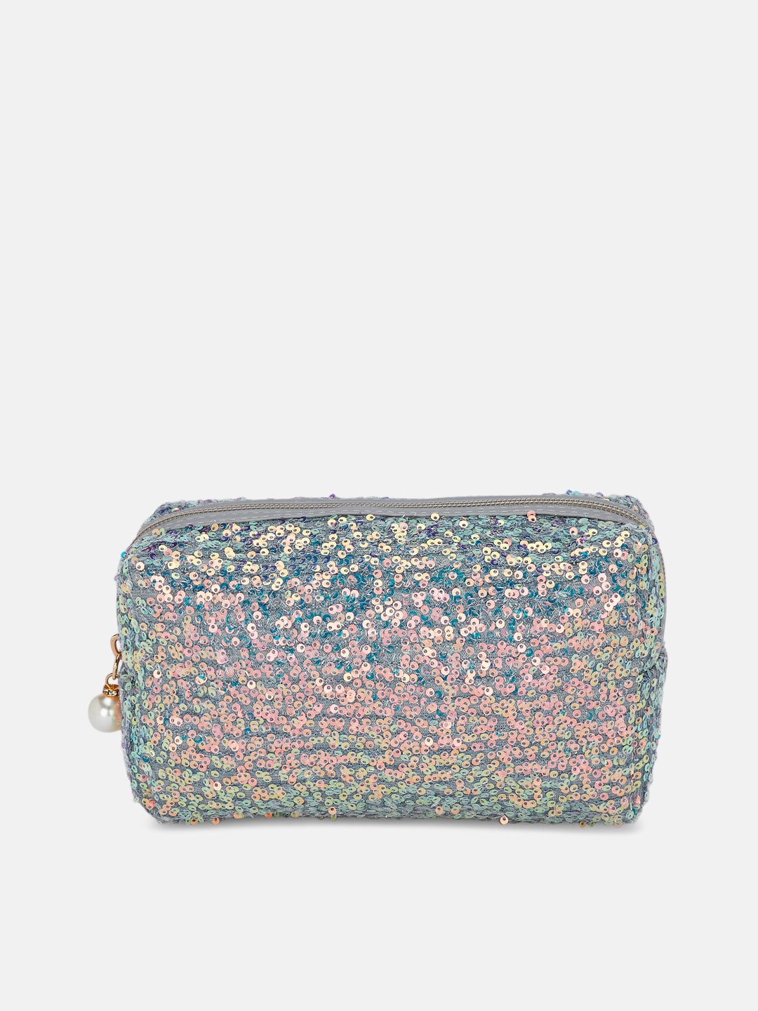 

Forever Glam by Pantaloons Women Grey Sequenced Waist Pouch