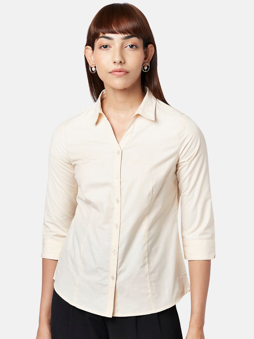 

Annabelle by Pantaloons Women Beige Casual Shirt