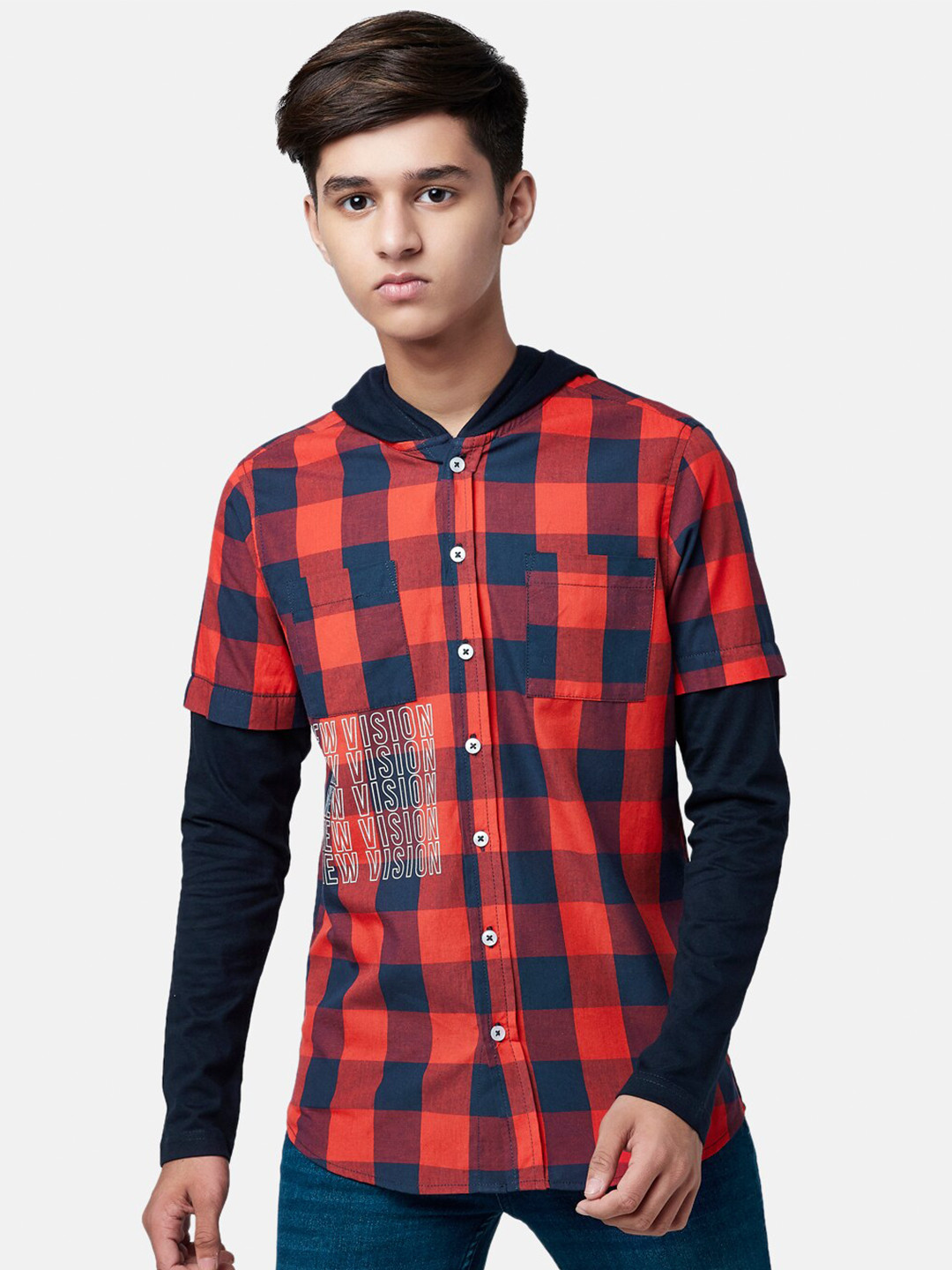 

Coolsters by Pantaloons Boys Red Buffalo Checked Casual Shirt