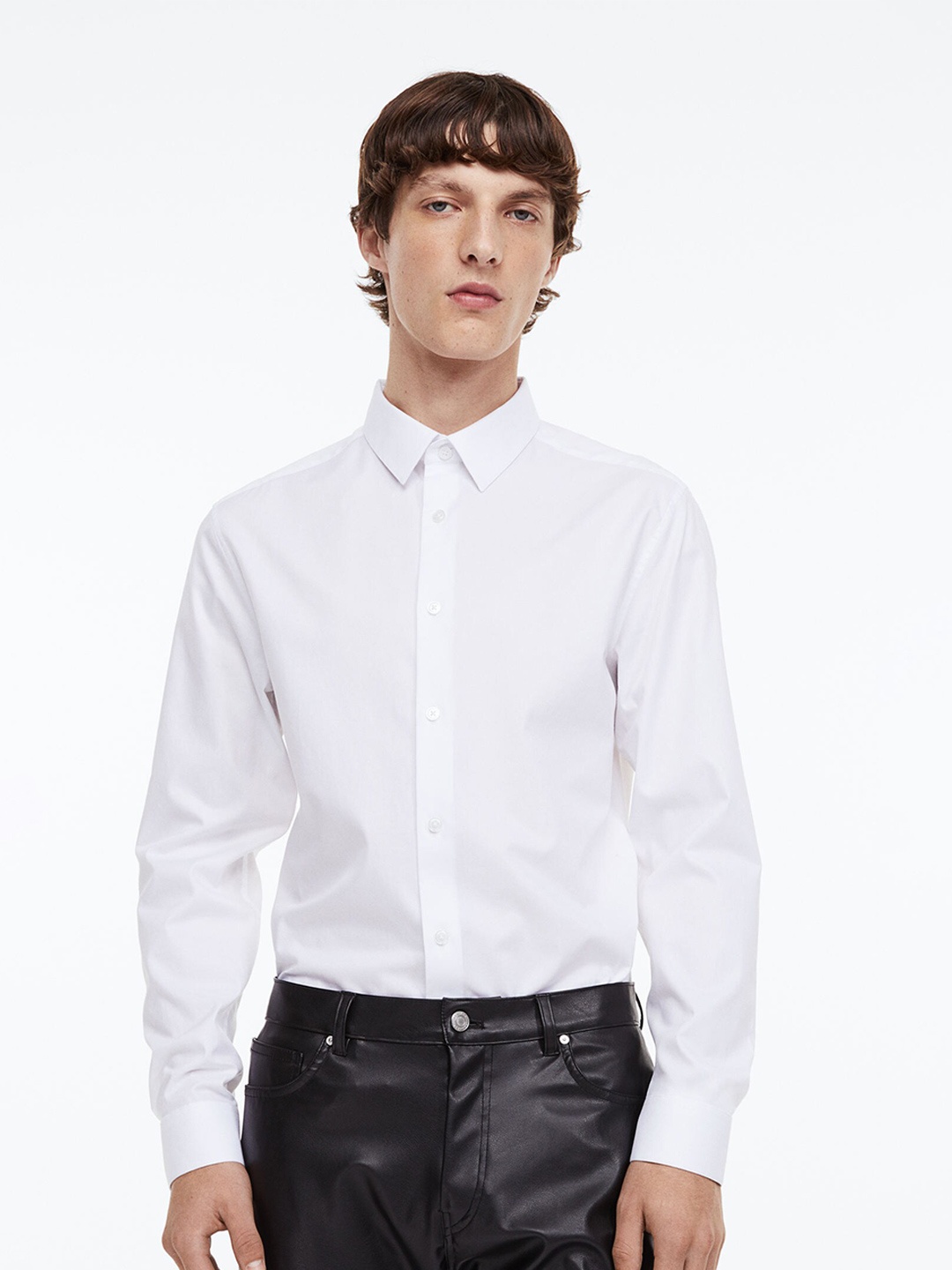 

H&M Men White Casual Shirt