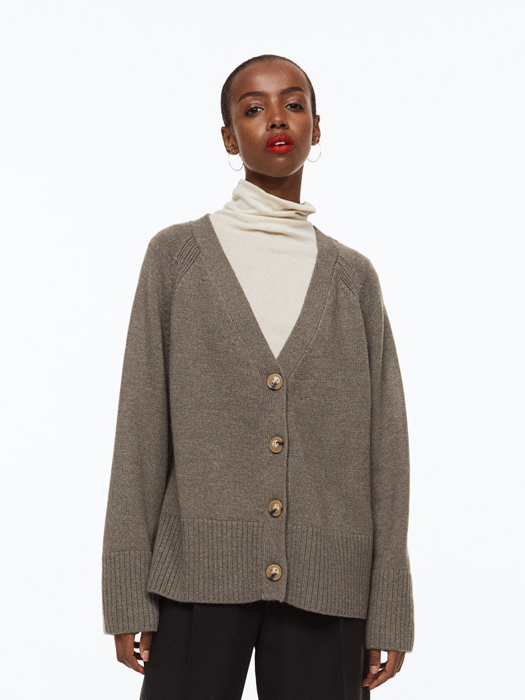 

H&M Women Grey Cardigan