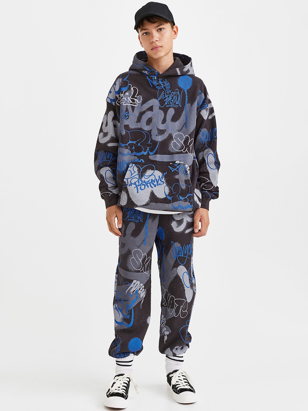 

H&M Boys Wide Joggers, Black