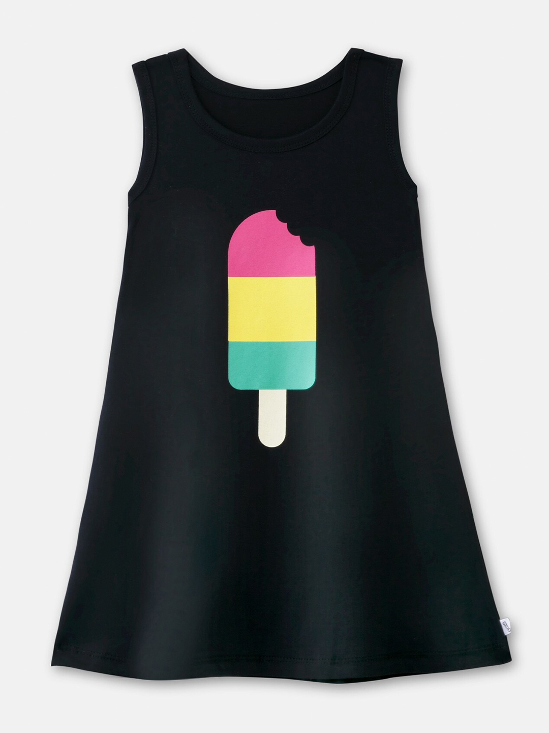 

You Got Plan B Girls Black Cotton A-Line Dress