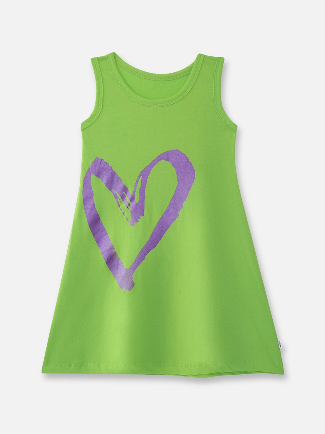 

You Got Plan B Girls Green Cotton A-Line Dress
